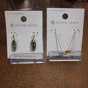 Kendra Scott Necklace & Earrings Jewelry Set NWT